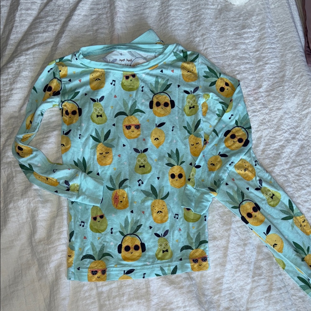 Little Sleepies Blue Pineapple Kids Pajamas
